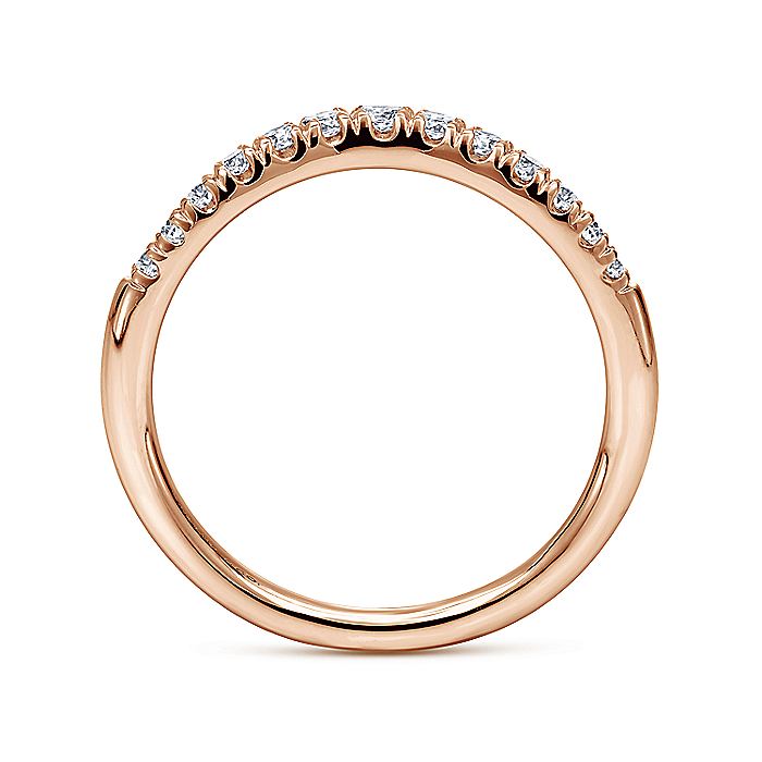 Gabriel & Co. AN10963K44JJ 14K Rose Gold Diamond Anniversary Band