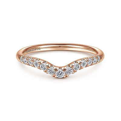 Gabriel & Co. AN10974K44JJ 14K Rose Gold Diamond Anniversary Band