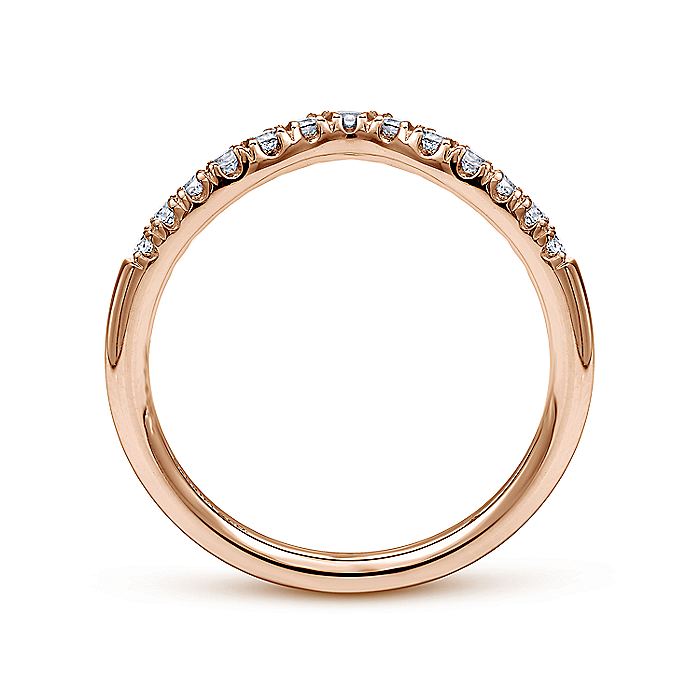 Gabriel & Co. AN10974K44JJ 14K Rose Gold Diamond Anniversary Band