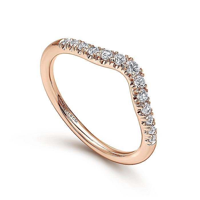 Gabriel & Co. AN10974K44JJ 14K Rose Gold Diamond Anniversary Band