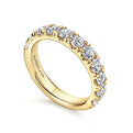 Gabriel & Co. AN11179Y44JJ 14K Yellow Gold 11 Stone French Pavé Set Diamond Wedding Band