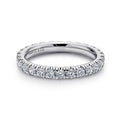 Gabriel & Co. AN11262-5W44JJ 14K White Gold French Pavé Set Diamond Eternity Band