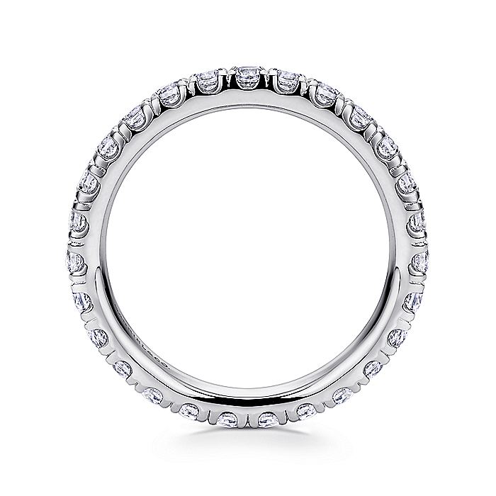 Gabriel & Co. AN11262-5W44JJ 14K White Gold French Pavé Set Diamond Eternity Band