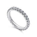 Gabriel & Co. AN11262-5W44JJ 14K White Gold French Pavé Set Diamond Eternity Band