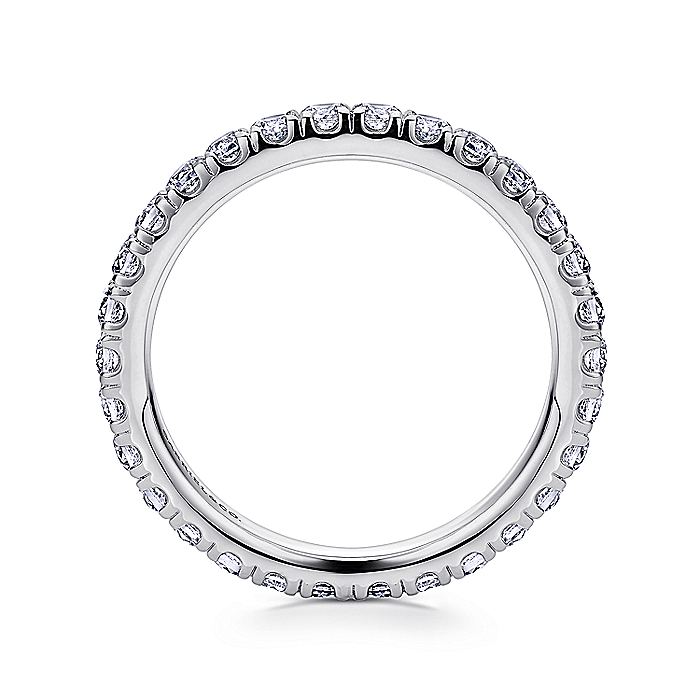 Gabriel & Co. AN11262-7W44JJ 14K White Gold French Pavé Set Diamond Eternity Band