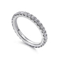 Gabriel & Co. AN11262-7W44JJ 14K White Gold French Pavé Set Diamond Eternity Band