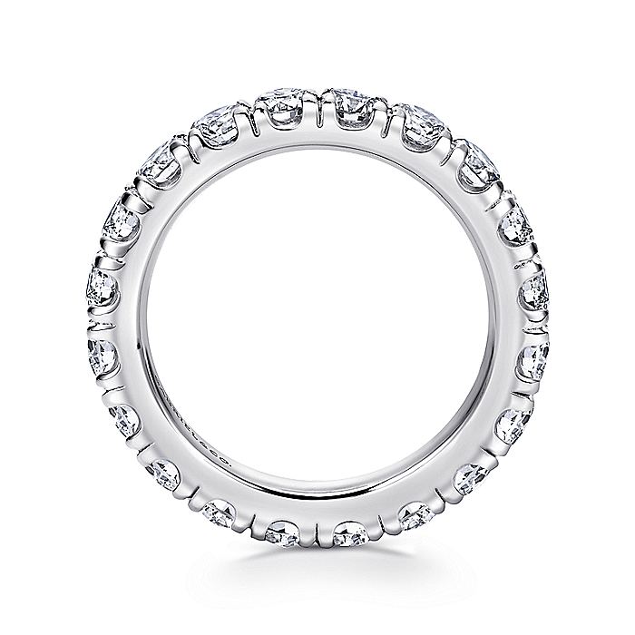 Gabriel & Co. AN11264-4W44JJ 14K White Gold French Pavé Set Diamond Eternity Band