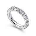 Gabriel & Co. AN11264-4W44JJ 14K White Gold French Pavé Set Diamond Eternity Band