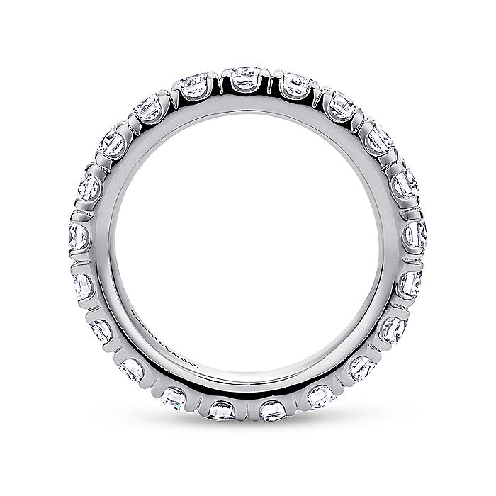 Gabriel & Co. AN11264-5W44JJ 14K White Gold French Pavé Set Diamond Eternity Band