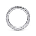 Gabriel & Co. AN11264-6W44JJ 14K White Gold French Pavé Set Diamond Eternity Band