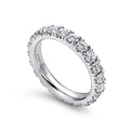 Gabriel & Co. AN11264-6W44JJ 14K White Gold French Pavé Set Diamond Eternity Band