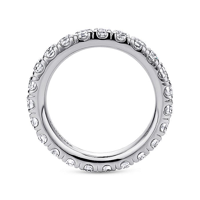 Gabriel & Co. AN11264-7W44JJ 14K White Gold French Pavé Set Diamond Eternity Band