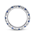 Gabriel & Co. AN11360-6W44SA 14K White Gold French Pavé Set Sapphire and Diamond Eternity Band