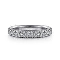 Gabriel & Co. AN12085W44JJ 14K White Gold 11 Stone French Pavé Diamond Wedding Band