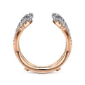 Gabriel & Co. AN12542S-T44JJ 14K White and Rose Gold Diamond Ring Enhancer