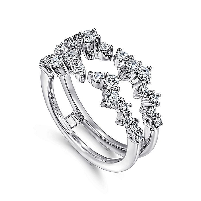 Gabriel & Co. AN12544S-W44JJ 14K White Gold Diamond Ring Enhancer