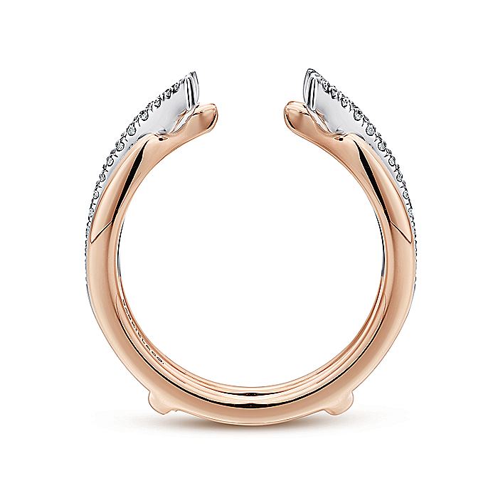 Gabriel & Co. AN12545S-T44JJ 14K White and Rose Gold Diamond Ring Enhancer