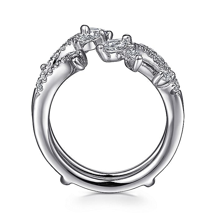 Gabriel & Co. AN12550M-W44JJ 14K White  Gold Diamond Ring Enhancer