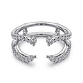 Gabriel & Co. AN12738S-W44JJ 14K White Gold French Pavé Set Diamond Ring Enhancer