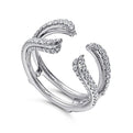 Gabriel & Co. AN12738S-W44JJ 14K White Gold French Pavé Set Diamond Ring Enhancer