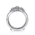 Gabriel & Co. AN12743M-W44JJ 14K White Gold Chevron Diamond Ring Enhancer