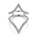 Gabriel & Co. AN13695L-W44JJ Triangular 14K White Gold French Pavé Set Diamond Ring Enhancer