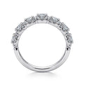 Gabriel & Co. AN14081W44JJ 14K White Gold Round Diamond Halo Anniversary Band