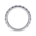 Gabriel & Co. AN14252W44SA 14K White Gold Diamond and Sapphire Anniversary Band