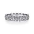 Gabriel & Co. AN14685W44JJ 14K White Gold Round Diamond Halo Anniversary Band