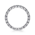 Gabriel & Co. AN14685W44JJ 14K White Gold Round Diamond Halo Anniversary Band