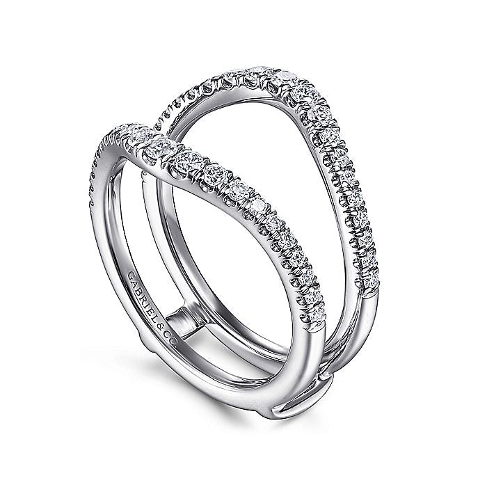 Gabriel & Co. AN14749M-W44JJ 14K White Gold Diamond Ring Enhancer