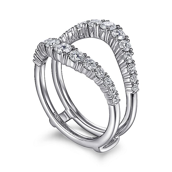 Gabriel & Co. AN14750M-W44JJ 14K White Gold Diamond Ring Enhancer