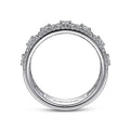 Gabriel & Co. AN14753W44JJ Wide 14K White Gold Diamond Anniversary Band