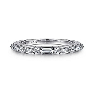 Gabriel & Co. AN15570W44JJ 14K White Gold Diamond Anniversary Band