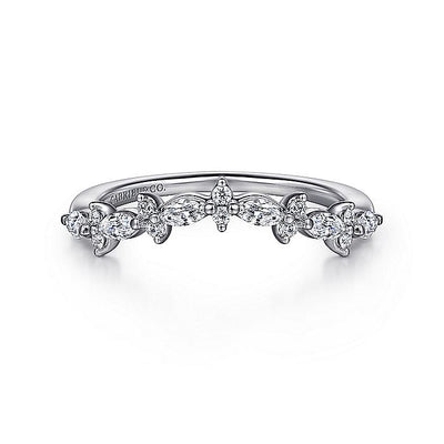 Gabriel & Co. AN15576W44JJ 14K White Gold Diamond Anniversary Band