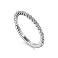 Gabriel & Co. AN15745W44JJ 14K White Gold Single Prong Diamond Anniversary Band