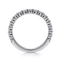 Gabriel & Co. AN15747W44JJ 14K White Gold Single Prong Diamond Anniversary Band