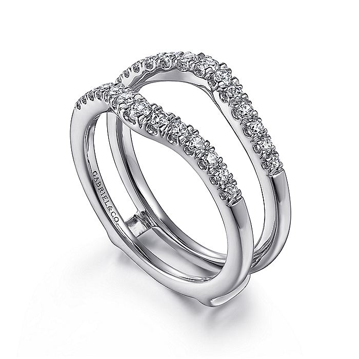 Gabriel & Co. AN15824M-W44JJ 14K White Gold Diamond Ring Enhancer