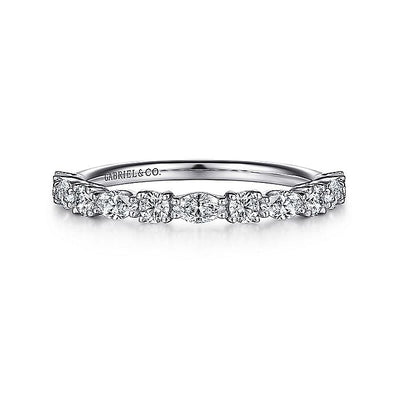 Gabriel & Co. AN15974W44JJ 14K White Gold Marquise and Round Diamond Anniversary Band