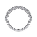 Gabriel & Co. AN15974W44JJ 14K White Gold Marquise and Round Diamond Anniversary Band