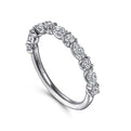 Gabriel & Co. AN15974W44JJ 14K White Gold Marquise and Round Diamond Anniversary Band