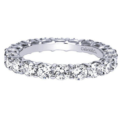 Gabriel & Co. AN4536-7W44JJ 14K White Gold Shared Prong Diamond Eternity Band