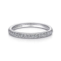 Gabriel & Co. AN5318W44JJ 14K White Gold Round 16 Stone Diamond Wedding Band