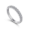 Gabriel & Co. AN5337W44JJ 14K White Gold Round 12 Stone Diamond Wedding Band