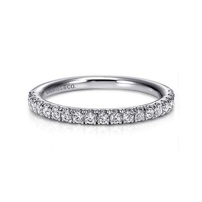 Gabriel & Co. AN6001W44JJ 14K White Gold Diamond Wedding Band