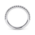 Gabriel & Co. AN6001W44JJ 14K White Gold Diamond Wedding Band