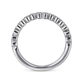 Gabriel & Co. AN6011W44JJ 14K White Gold Round Bezel Set Diamond Anniversary Band