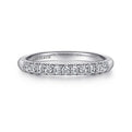 Gabriel & Co. AN6071PT4JJ Platinum 11 Stone French Pavé Diamond Wedding Band