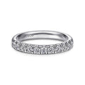 Gabriel & Co. AN6072PT4JJ Platinum 11 Stone French Pavé Diamond Wedding Band