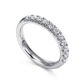 Gabriel & Co. AN6072W44JJ 14K White Gold 11 Stone French Pavé Diamond Wedding Band